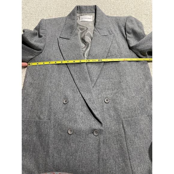 VTG JH Collectibles Blazer Jacket Wool Double Breasted Academia Women Sz 12 Gray - Picture 4 of 10